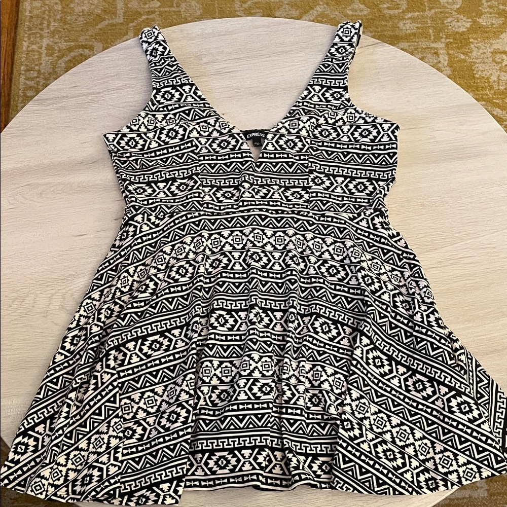 Express Monochrome Patterned Dress
